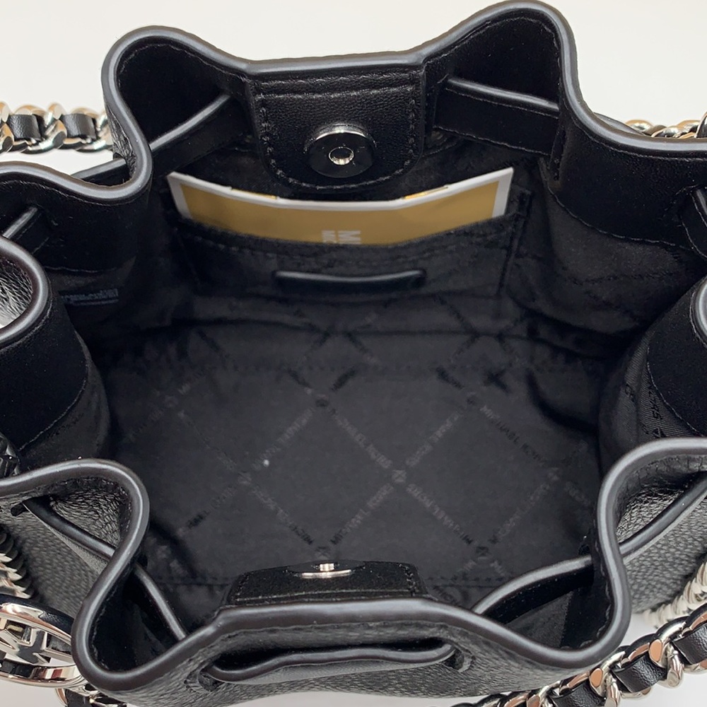MICHAEL KORS
Mina Small Belted Pebbled Leather Chain Crossbody Bag Black color - Picture 11 of 15